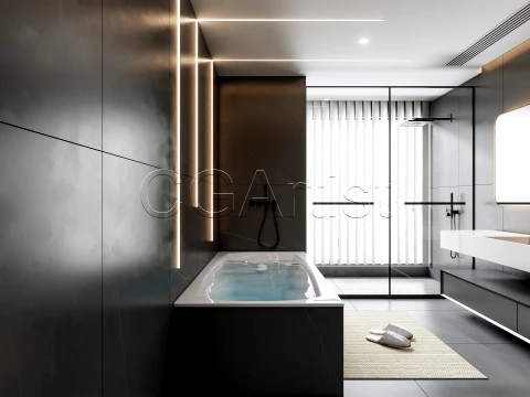 Modern bathroom 32 3D Model