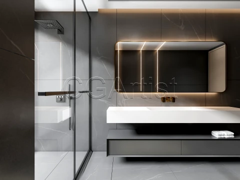 Modern bathroom 32 3D Model