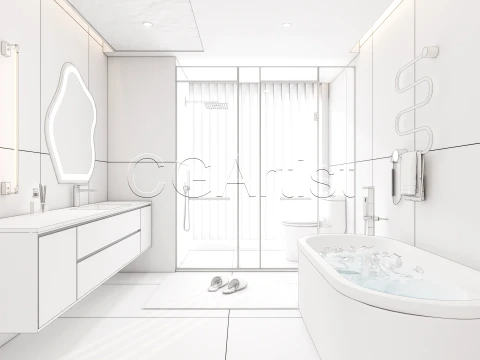 Modern bathroom 39 3D Model