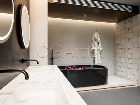 Modern bathroom 40 3D Model