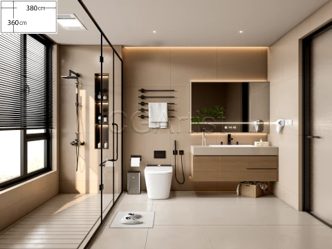 Modern bathroom 47 3D Model