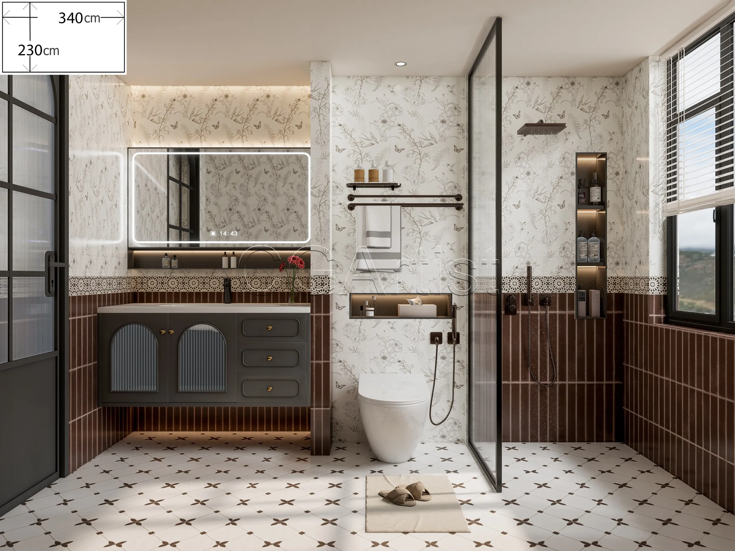 Modern bathroom 48 3D Model .c4d .max .obj .3ds .fbx .stl .blend 
