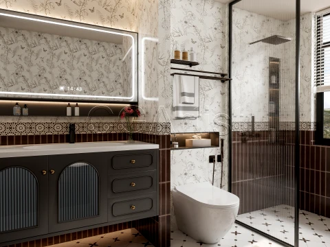 Modern bathroom 48 3D Model