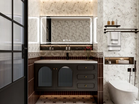 Modern bathroom 48 3D Model
