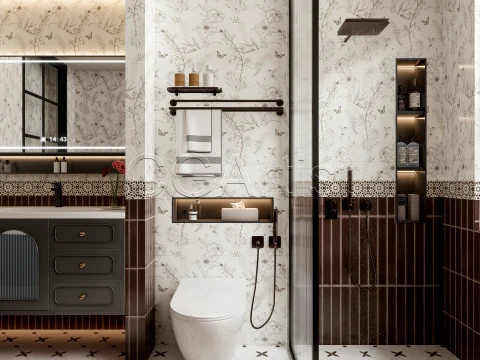 Modern bathroom 48 3D Model