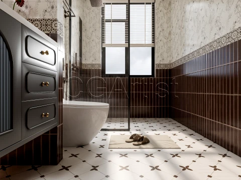 Modern bathroom 48 3D Model