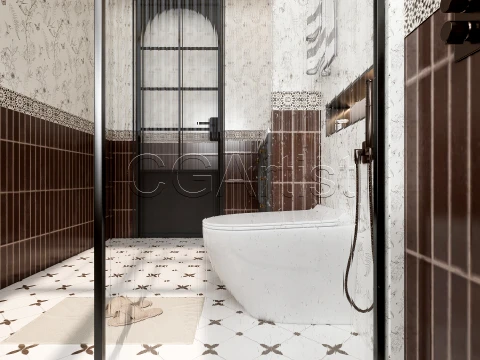 Modern bathroom 48 3D Model