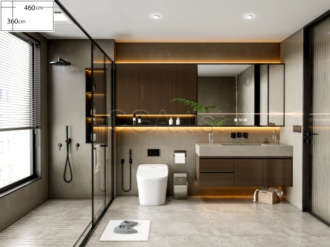Modern bathroom 50 3D Model