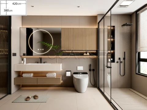 Modern bathroom 51 3D Model