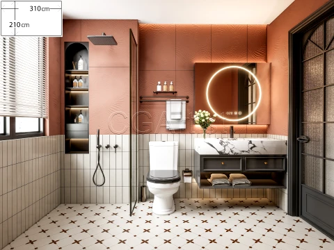 Modern bathroom 52 3D Model
