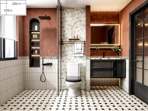 Modern bathroom 53 3D Model
