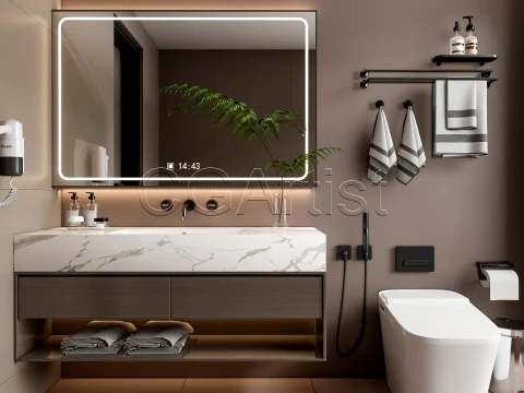 Modern bathroom 54 3D Model