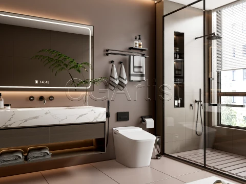 Modern bathroom 54 3D Model