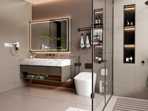 Modern bathroom 54 3D Model
