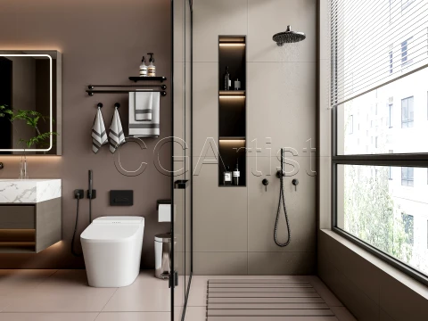 Modern bathroom 54 3D Model