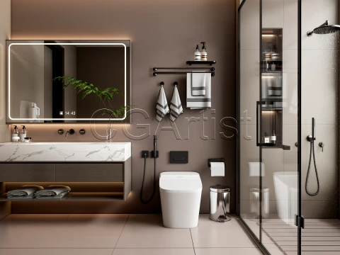 Modern bathroom 54 3D Model