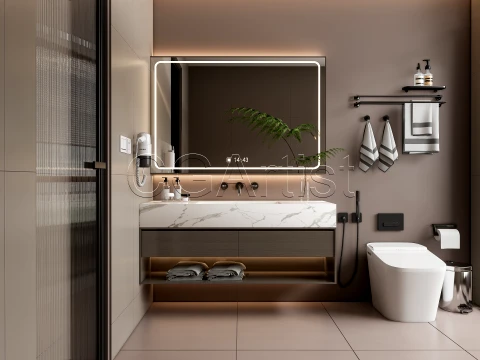 Modern bathroom 54 3D Model