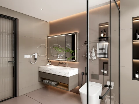 Modern bathroom 54 3D Model