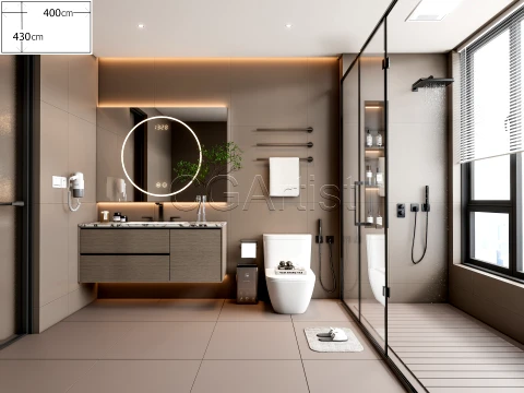 Modern bathroom 55 3D Model