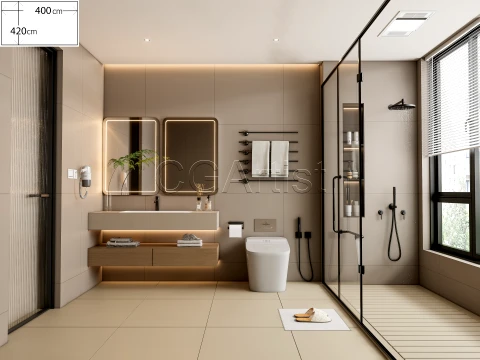 Modern bathroom 57 3D Model