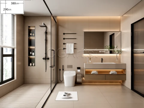 Modern bathroom 58 3D Model