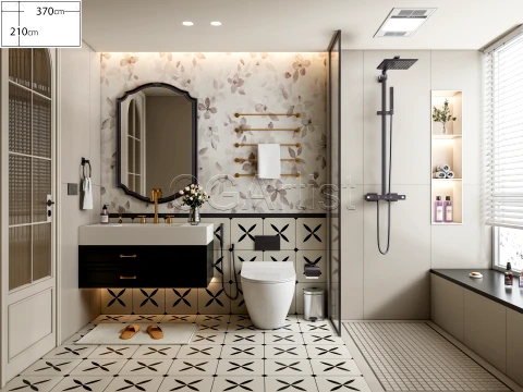 Modern bathroom 59 3D Model