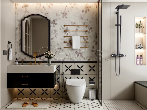 Modern bathroom 59 3D Model