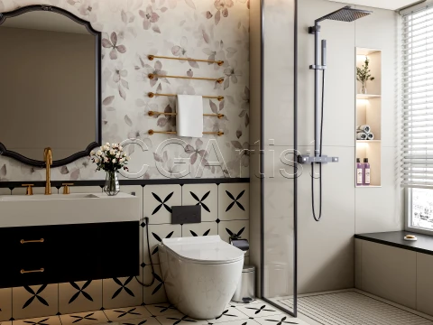 Modern bathroom 59 3D Model