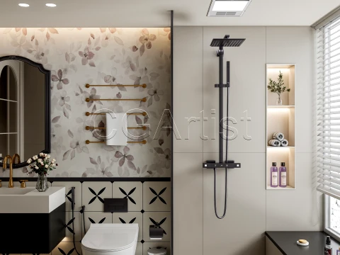 Modern bathroom 59 3D Model