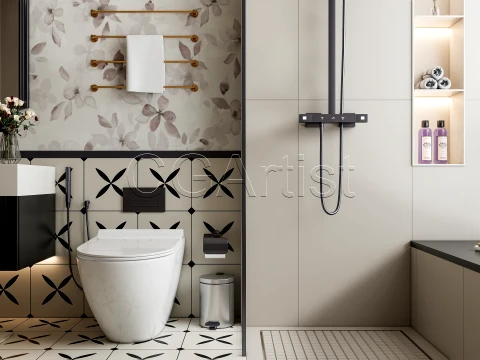 Modern bathroom 59 3D Model