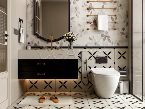 Modern bathroom 59 3D Model