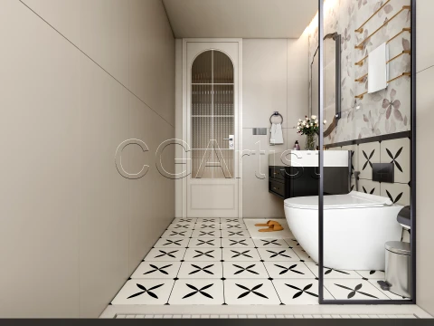 Modern bathroom 59 3D Model