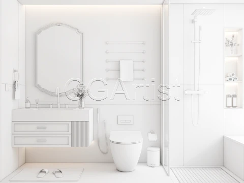Modern bathroom 59 3D Model