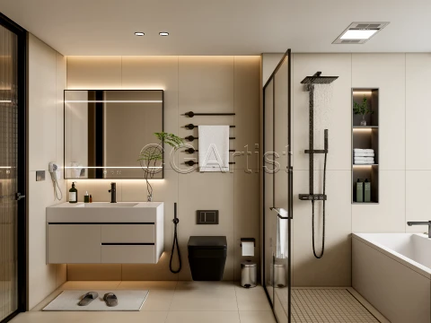 Modern bathroom 61 3D Model