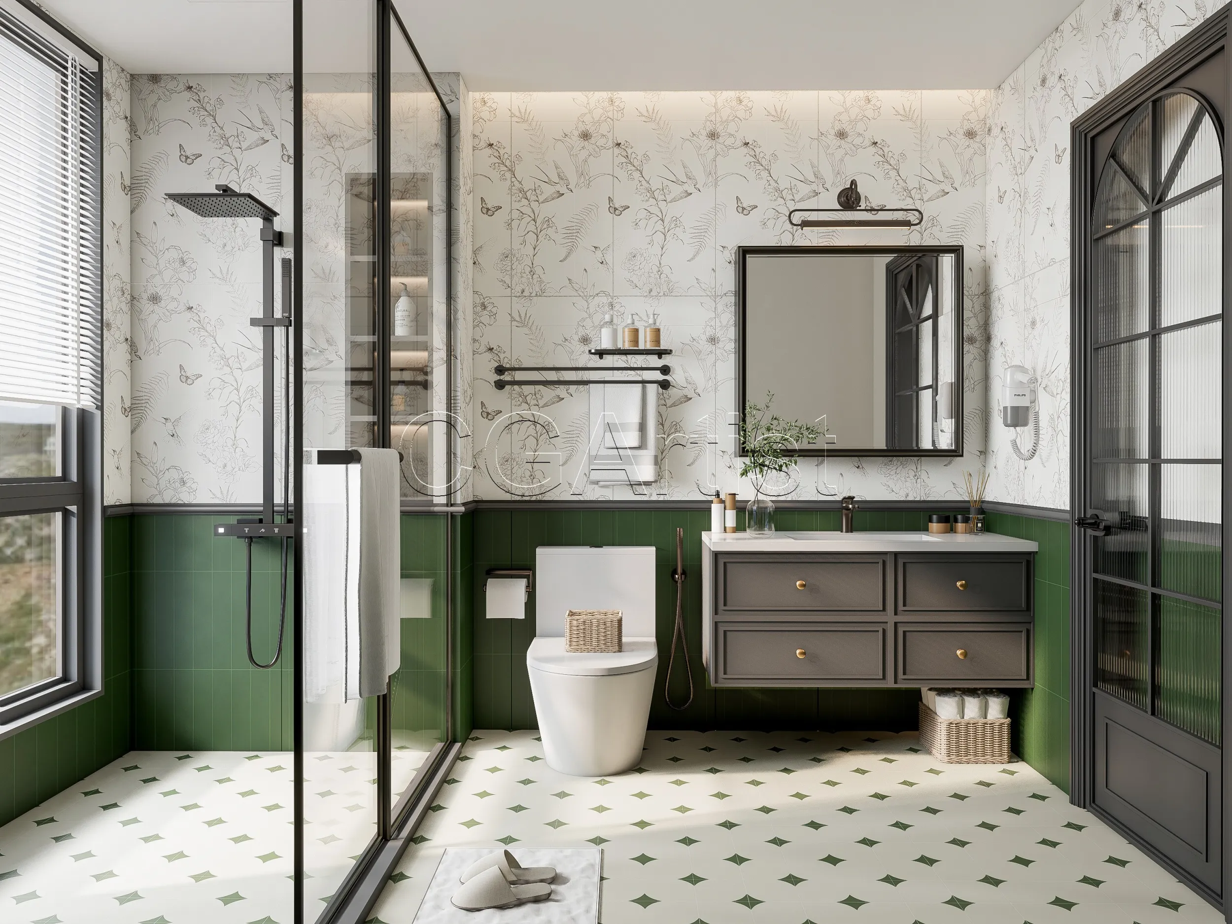 Modern bathroom 63 3D Model .c4d .max .obj .3ds .fbx .stl .blend 