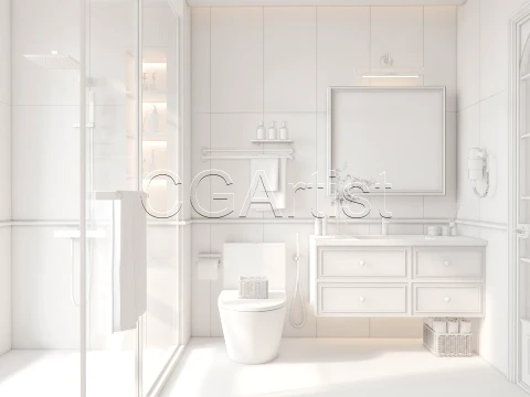 Modern bathroom 63 3D Model
