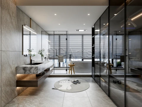 Modern bathroom 64 3D Model