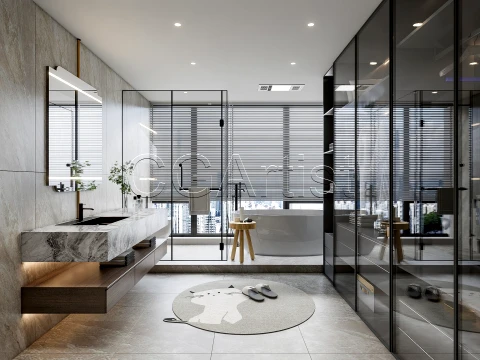 Modern bathroom 64 3D Model