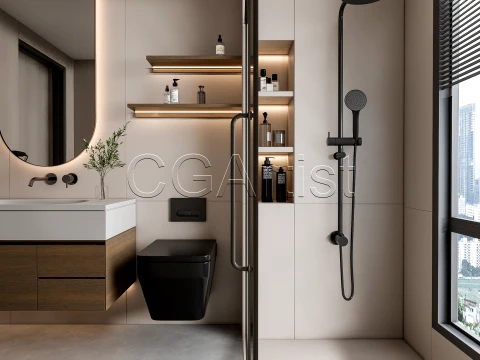Modern bathroom 65 3D Model