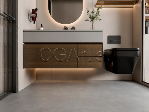 Modern bathroom 65 3D Model