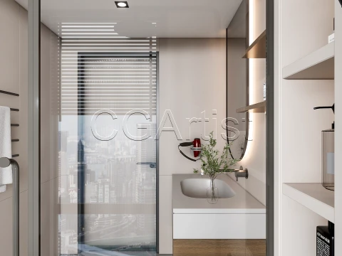 Modern bathroom 65 3D Model