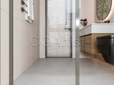Modern bathroom 65 3D Model