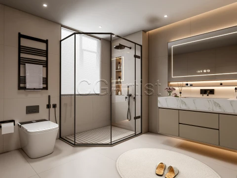 Modern bathroom 67 3D Model