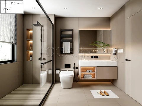 Modern bathroom 68 3D Model