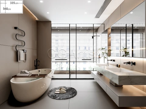 Modern bathroom 71 3D Model