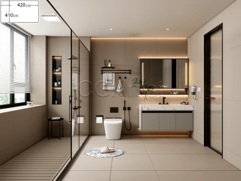 Modern bathroom 73 3D Model