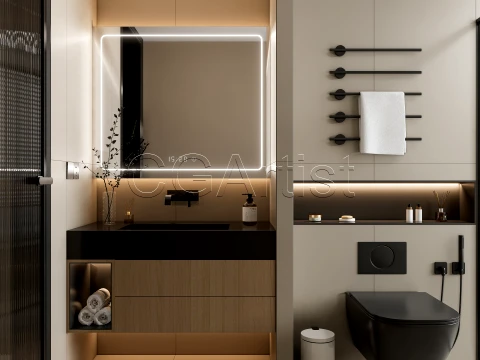 Modern bathroom 75 3D Model