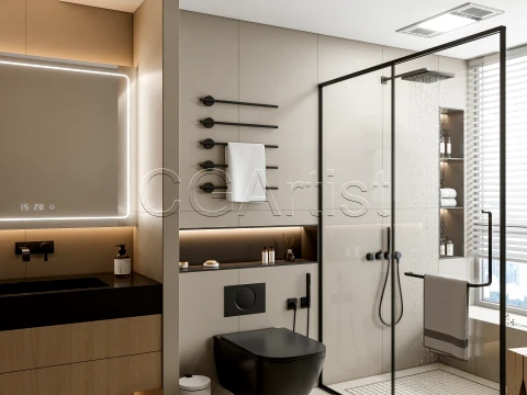 Modern bathroom 75 3D Model