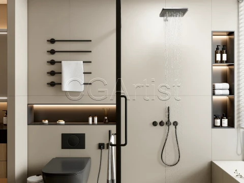 Modern bathroom 75 3D Model