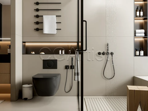 Modern bathroom 75 3D Model